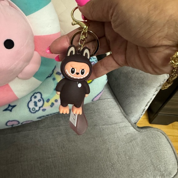 Brown Labubu  Character Keychain. New. - Picture 2 of 3